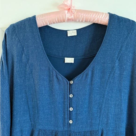 Poetry Wool Blend Smocked Midi Dress US 14 NWOT - Picture 3 of 9